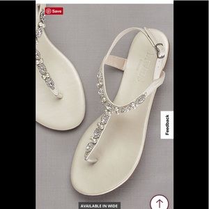 David’s Bridal Wedding T-strap Sandals